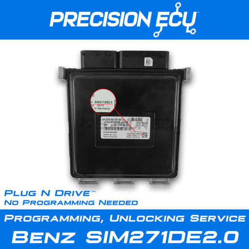 mercedes ecm ecu repair sim271de20 a2711500391 computer programming