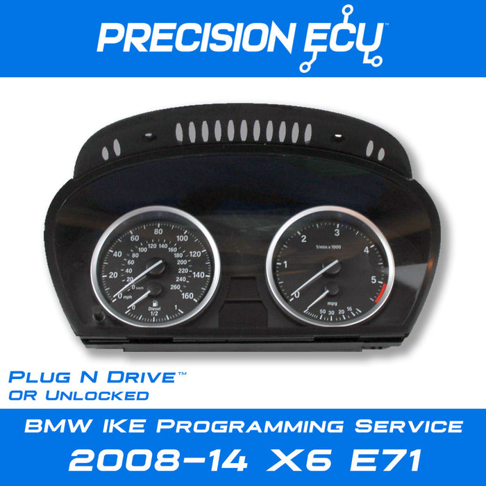 bmw x6 e71 instrument cluster mileage tampering programming
